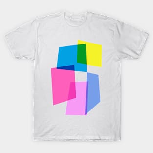 Vibrant Retro Colorful Geometric Shapes T-Shirt